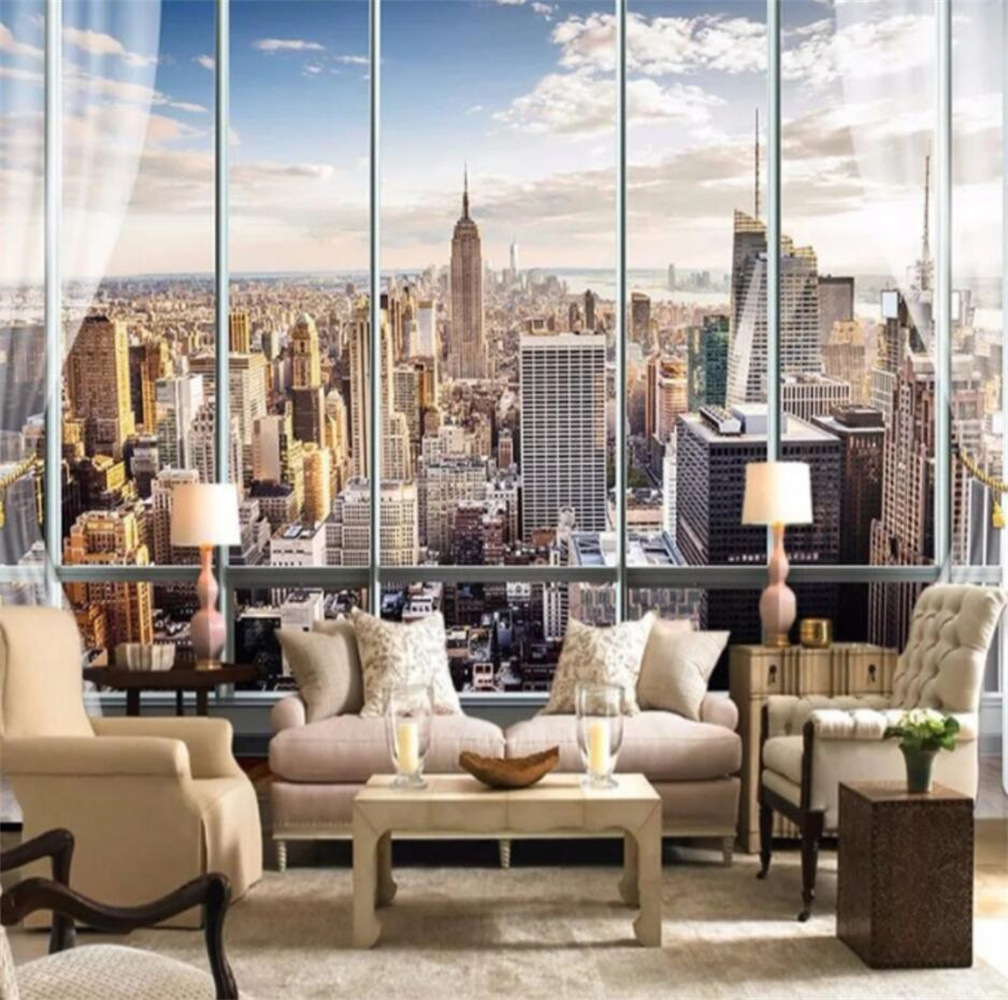 New York Sunrise 3D Window Cit - Interior Design York 评论和价格